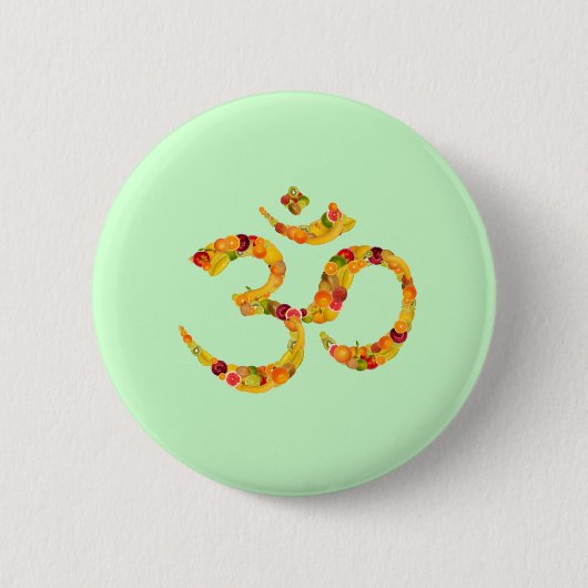 Symbol aum or ohm. Add your own text ! Ronde Button 5,7 Cm (Voorkant)