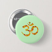 Symbol aum or ohm. Add your own text ! Ronde Button 5,7 Cm (Voorkant /achterkant)