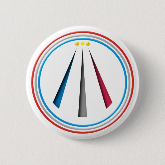 Symbol Awen Neo Druiden Barden Ronde Button 5,7 Cm (Voorkant)