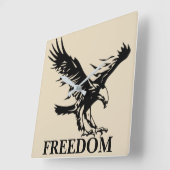 Symbol Eagle Freedom. Personalized Wall Clock Vierkante Klok (Hoek)