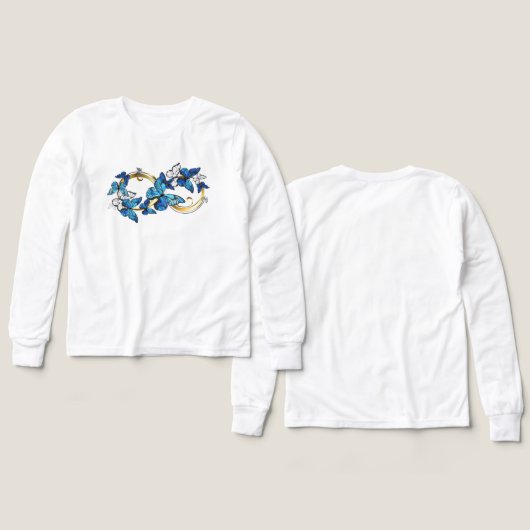 Symbol Infinity of Blue Morpho Butterflies (Voorkant /achterkant)