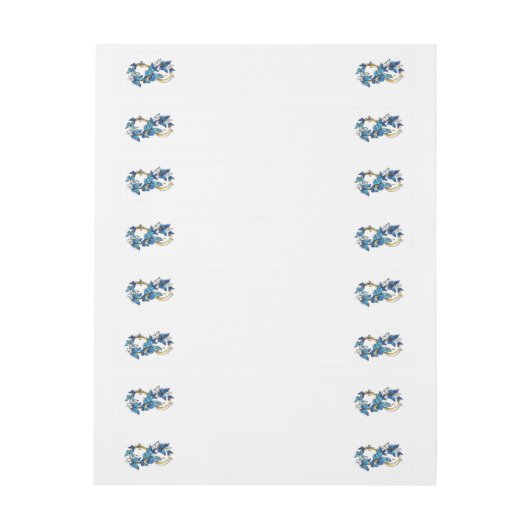 Symbol Infinity of Blue Morpho Butterflies Adreslabel Wikkel (Vel)