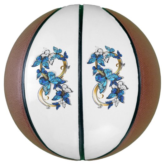Symbol Infinity of Blue Morpho Butterflies Basketbal (Verticaal)