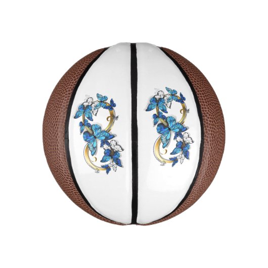 Symbol Infinity of Blue Morpho Butterflies Basketbal (Verticaal)