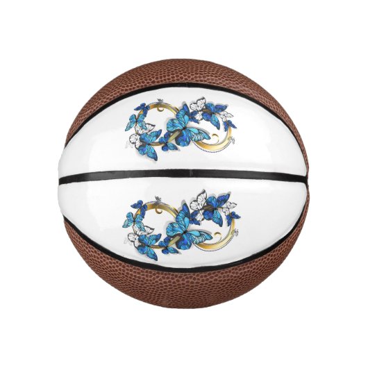 Symbol Infinity of Blue Morpho Butterflies Basketbal (Voorkant)