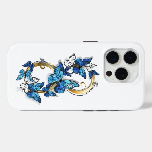 Symbol Infinity of Blue Morpho Butterflies Case-Mate iPhone Case (Achterkant (horizontaal))