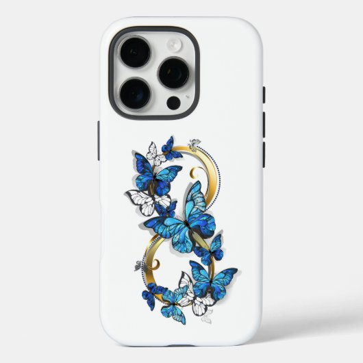 Symbol Infinity of Blue Morpho Butterflies Case-Mate iPhone Case (Achterkant)