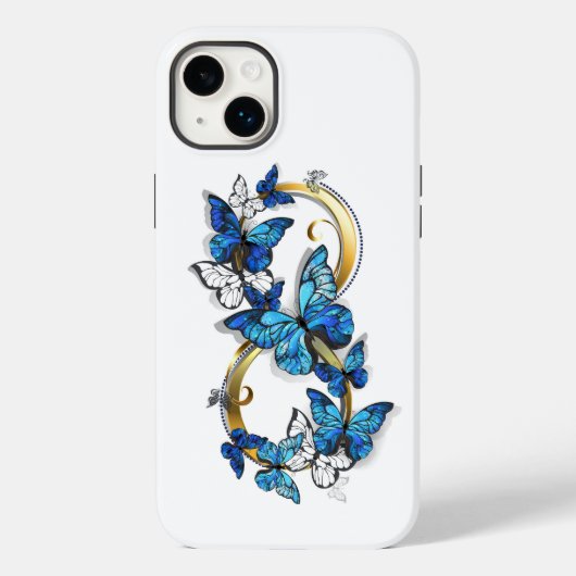 Symbol Infinity of Blue Morpho Butterflies Case-Mate iPhone Case (Achterkant)