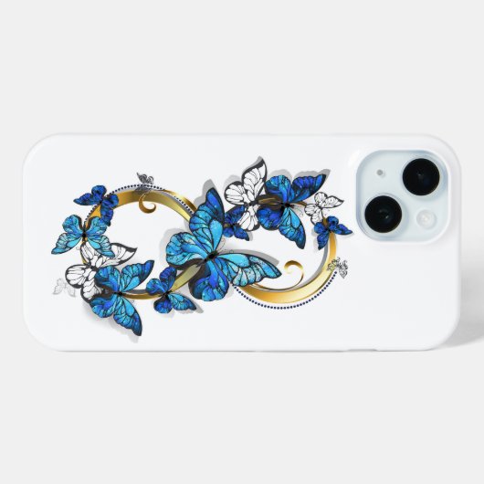 Symbol Infinity of Blue Morpho Butterflies Case-Mate iPhone Case (Achterkant (horizontaal))