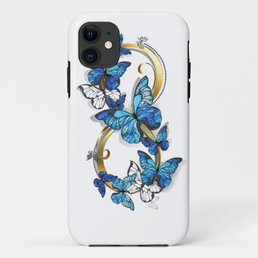 Symbol Infinity of Blue Morpho Butterflies Case-Mate iPhone Case (Achterkant)