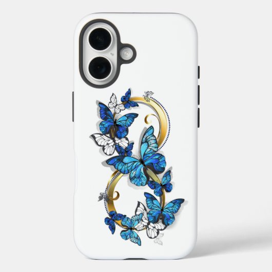 Symbol Infinity of Blue Morpho Butterflies Case-Mate iPhone Case (Achterkant)