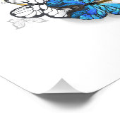 Symbol Infinity of Blue Morpho Butterflies Foto Afdruk (Hoek)