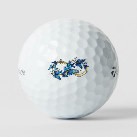 Symbol Infinity of Blue Morpho Butterflies Golfballen (Voorkant)