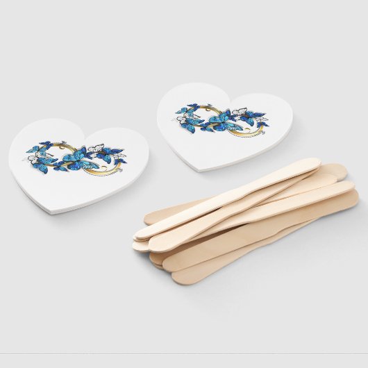 Symbol Infinity of Blue Morpho Butterflies Handwaaier (Niet-gemonteerd)