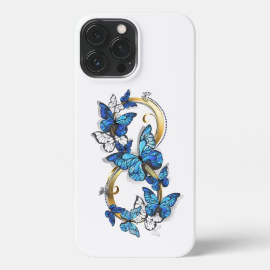Symbol Infinity of Blue Morpho Butterflies iPhone Hoesje (Achterkant)