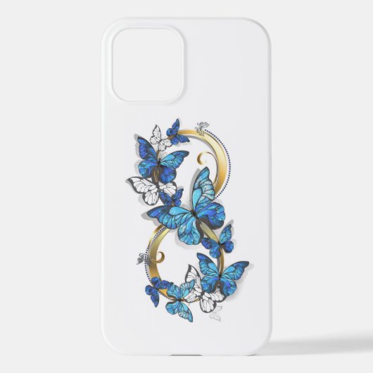 Symbol Infinity of Blue Morpho Butterflies iPhone Hoesje (Achterkant)