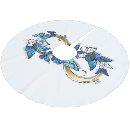 Symbol Infinity of Blue Morpho Butterflies Kerstboom Rok (Gekanteld)