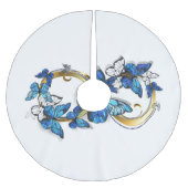 Symbol Infinity of Blue Morpho Butterflies Kerstboom Rok (Voorkant)