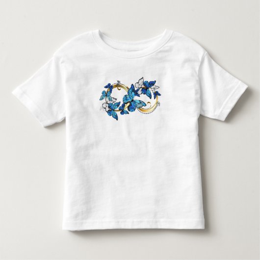 Symbol Infinity of Blue Morpho Butterflies Kinder Shirts (Voorkant)