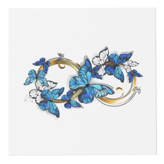 Symbol Infinity of Blue Morpho Butterflies Kubus (Voorkant)