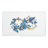 Symbol Infinity of Blue Morpho Butterflies Kussensloop (Achterkant)