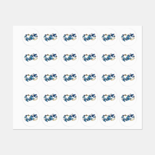 Symbol Infinity of Blue Morpho Butterflies Labels (Vel)