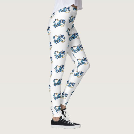 Symbol Infinity of Blue Morpho Butterflies Leggings (Rechts)