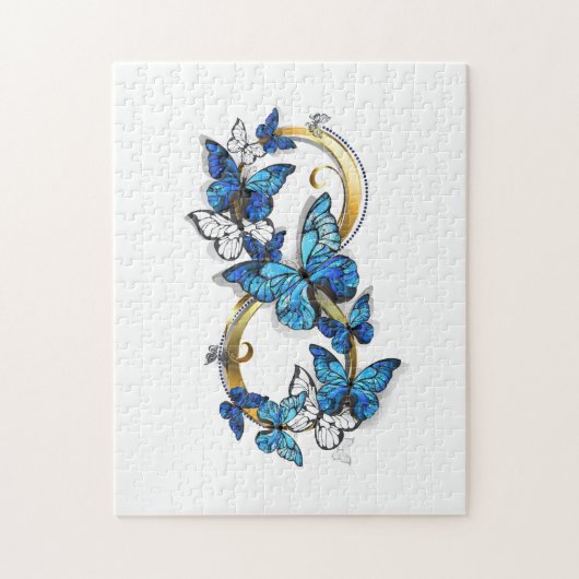 Symbol Infinity of Blue Morpho Butterflies Legpuzzel (Verticaal)