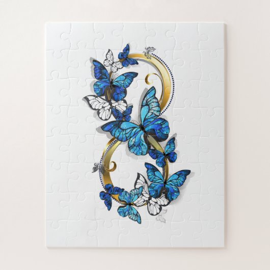 Symbol Infinity of Blue Morpho Butterflies Legpuzzel (Verticaal)
