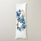 Symbol Infinity of Blue Morpho Butterflies Lichaamskussen (Achterkant (Verticaal))