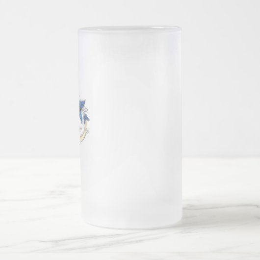 Symbol Infinity of Blue Morpho Butterflies Matglas Bierpul (Center)