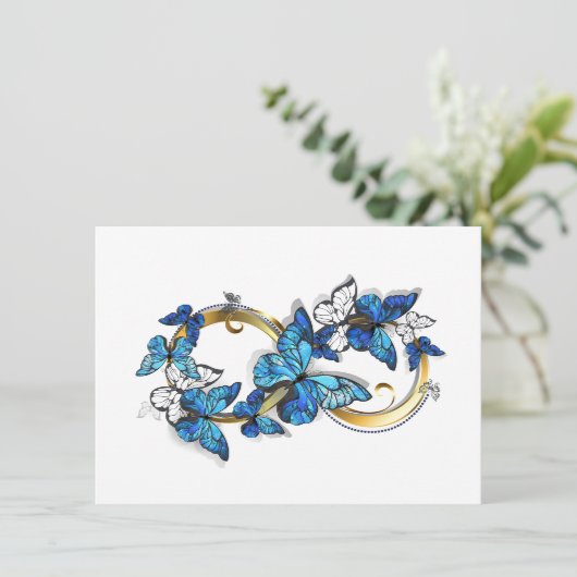Symbol Infinity of Blue Morpho Butterflies Menu (Staand voorkant)