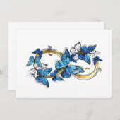 Symbol Infinity of Blue Morpho Butterflies Menu (Voorkant / Achterkant)