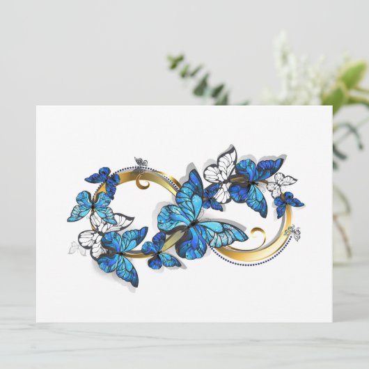 Symbol Infinity of Blue Morpho Butterflies Menu (Staand voorkant)