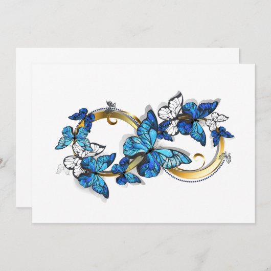 Symbol Infinity of Blue Morpho Butterflies Menu (Voorkant / Achterkant)