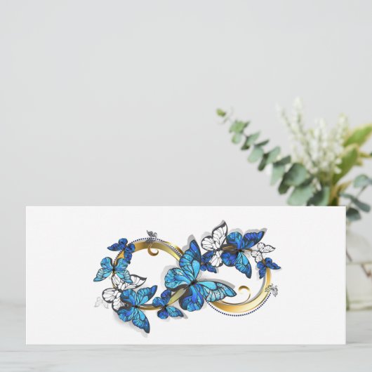 Symbol Infinity of Blue Morpho Butterflies Menu (Staand voorkant)