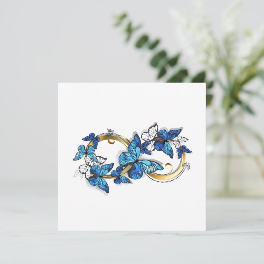 Symbol Infinity of Blue Morpho Butterflies Menu (Staand voorkant)