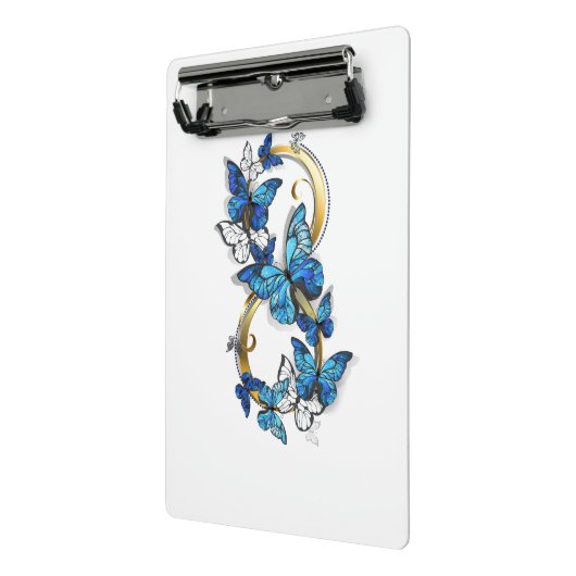 Symbol Infinity of Blue Morpho Butterflies Mini Klembord (Angled2)