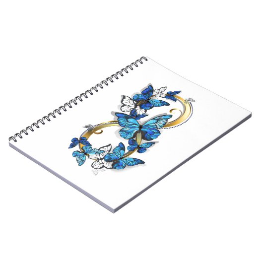 Symbol Infinity of Blue Morpho Butterflies Notitieboek (Linkerzijde)