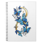 Symbol Infinity of Blue Morpho Butterflies Notitieboek (Voorkant)