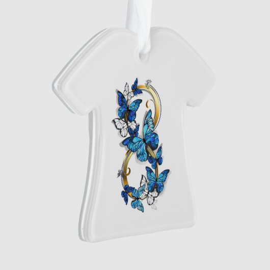 Symbol Infinity of Blue Morpho Butterflies Ornament (voorkant)