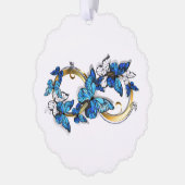 Symbol Infinity of Blue Morpho Butterflies Ornament Kaart (Links)