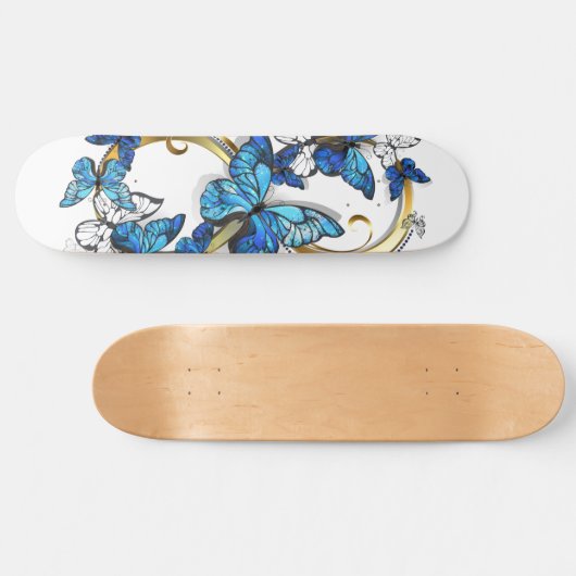 Symbol Infinity of Blue Morpho Butterflies Persoonlijk Skateboard (Horizontaal)