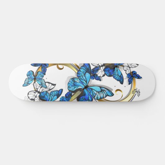 Symbol Infinity of Blue Morpho Butterflies Persoonlijk Skateboard (Horizontaal)