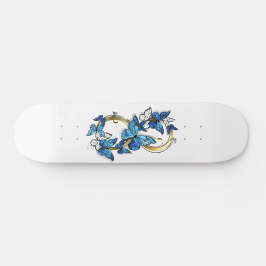 Symbol Infinity of Blue Morpho Butterflies Persoonlijk Skateboard (Horizontaal)