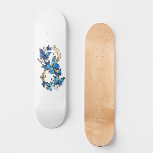 Symbol Infinity of Blue Morpho Butterflies Persoonlijk Skateboard (Voorkant)