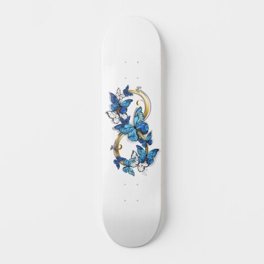 Symbol Infinity of Blue Morpho Butterflies Persoonlijk Skateboard (Voorkant)