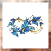 Symbol Infinity of Blue Morpho Butterflies Raamsticker (Vel 2)