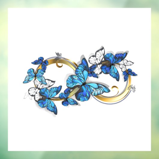 Symbol Infinity of Blue Morpho Butterflies Raamsticker (Vel 3)