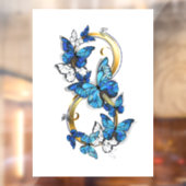 Symbol Infinity of Blue Morpho Butterflies Raamsticker (Vel 2)